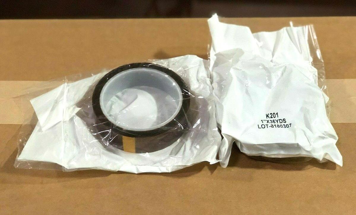 BOX OF 75 Saint Gobain CHR K201 Polyimide Film Kapton Adhesive Tape 1" x 36 Yd