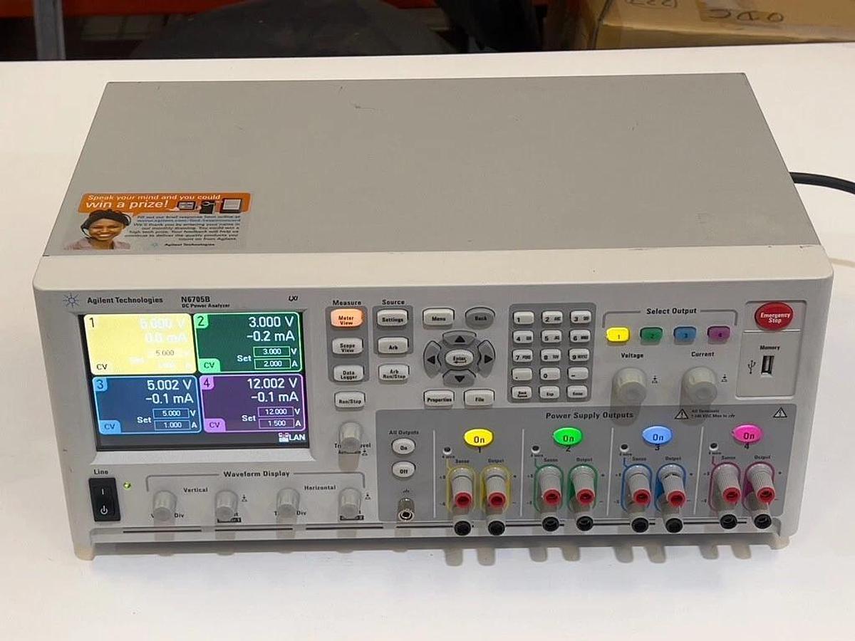 Used Agilent N6705B DC Power Analyzer with 4 Each N6752A Autoranging DC Power Modules