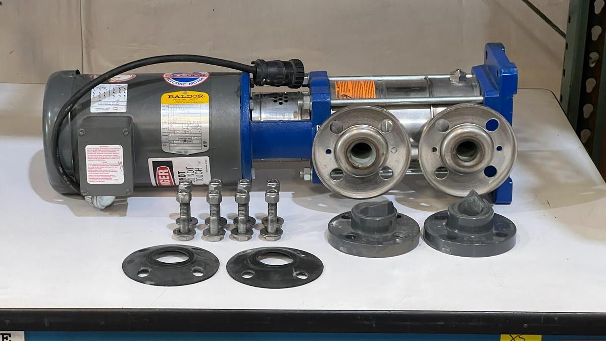 Used Goulds Pumps ITT G&L SSV 2SVC1G5EO 2 HP 3500 RPM - Baldor VM3555 35A13-672 Motor