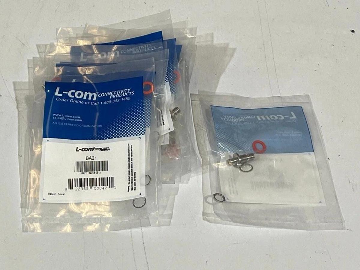 L-Com Coaxial Lot: 12 SMA Cable Assemblies and 21 SMA Adapters