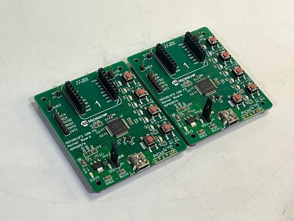 Used Lot of 2 Microchip MCP251XFD Can FD Mother Board ADM00576 Evaluation Board