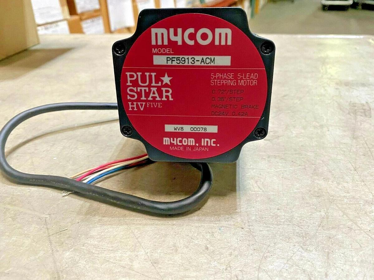 Mycom PF5913-ACM PUL Star HV Five 5-Phase 5-Lead Stepping Motor + Magnetic Brake