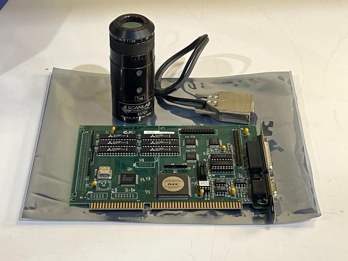 Used Scanlab RTC2 Control Board, 16-BIT ISA Bus Card, with Extra Lens