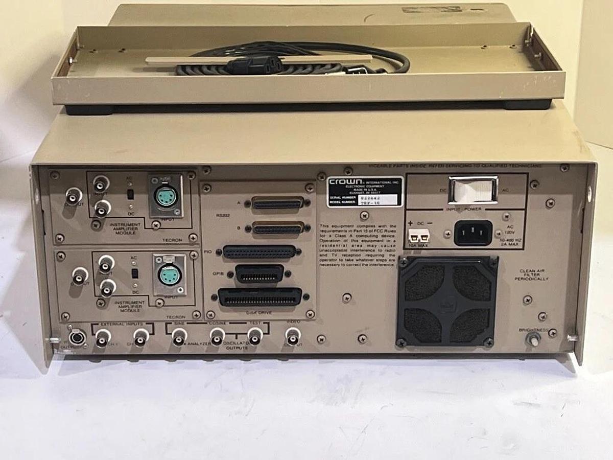 Used Crown TECRON TEF-10 Time/Energy/Frequency TDS Time Spectrometry Computer System