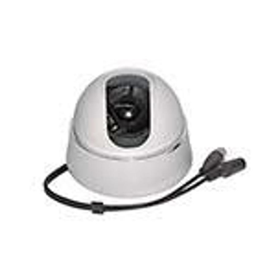 Used Dome Color camera NTSC System; I/P: 12VDC, Lens 3.6mm, 1/3"SHARP CCD/420TVL /0.8LUX, Color: White ES7367
