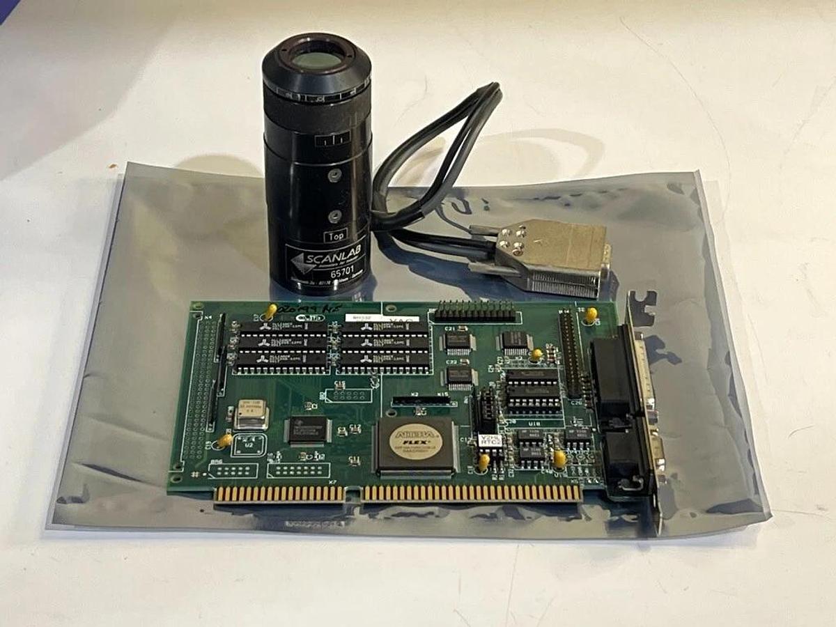 Used Scanlab RTC2 Control Board, 16-BIT ISA Bus Card, with Extra Lens