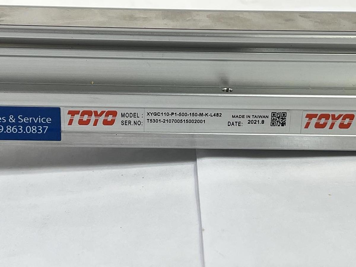 Used Toyo GCH4 Series 500mm Stroke Cleanroom Actuator with Motor Pulley Mount