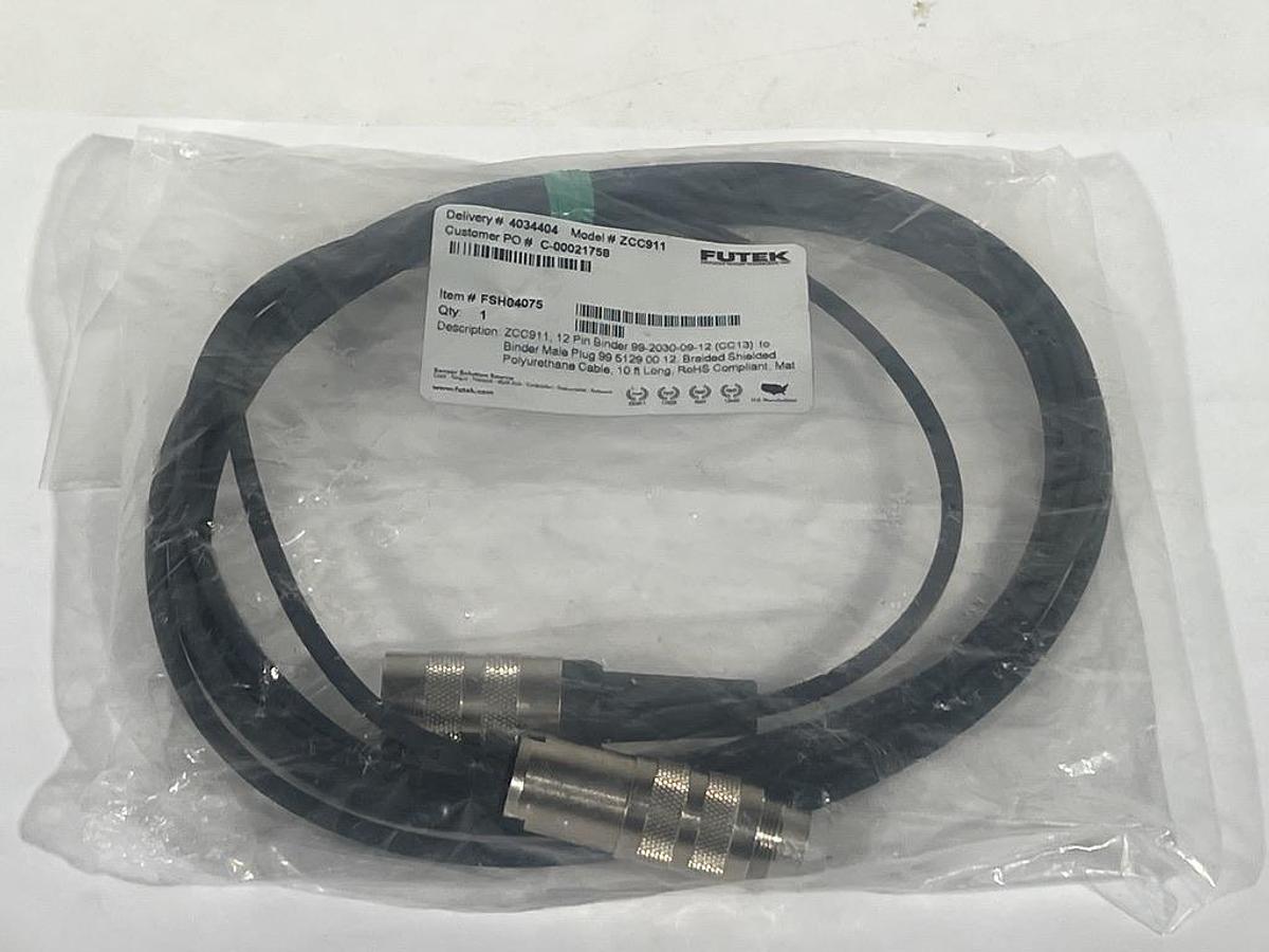 Futek FSH04075 Cable Model ZCC911 12-Bin Binder to Binder Male Plug