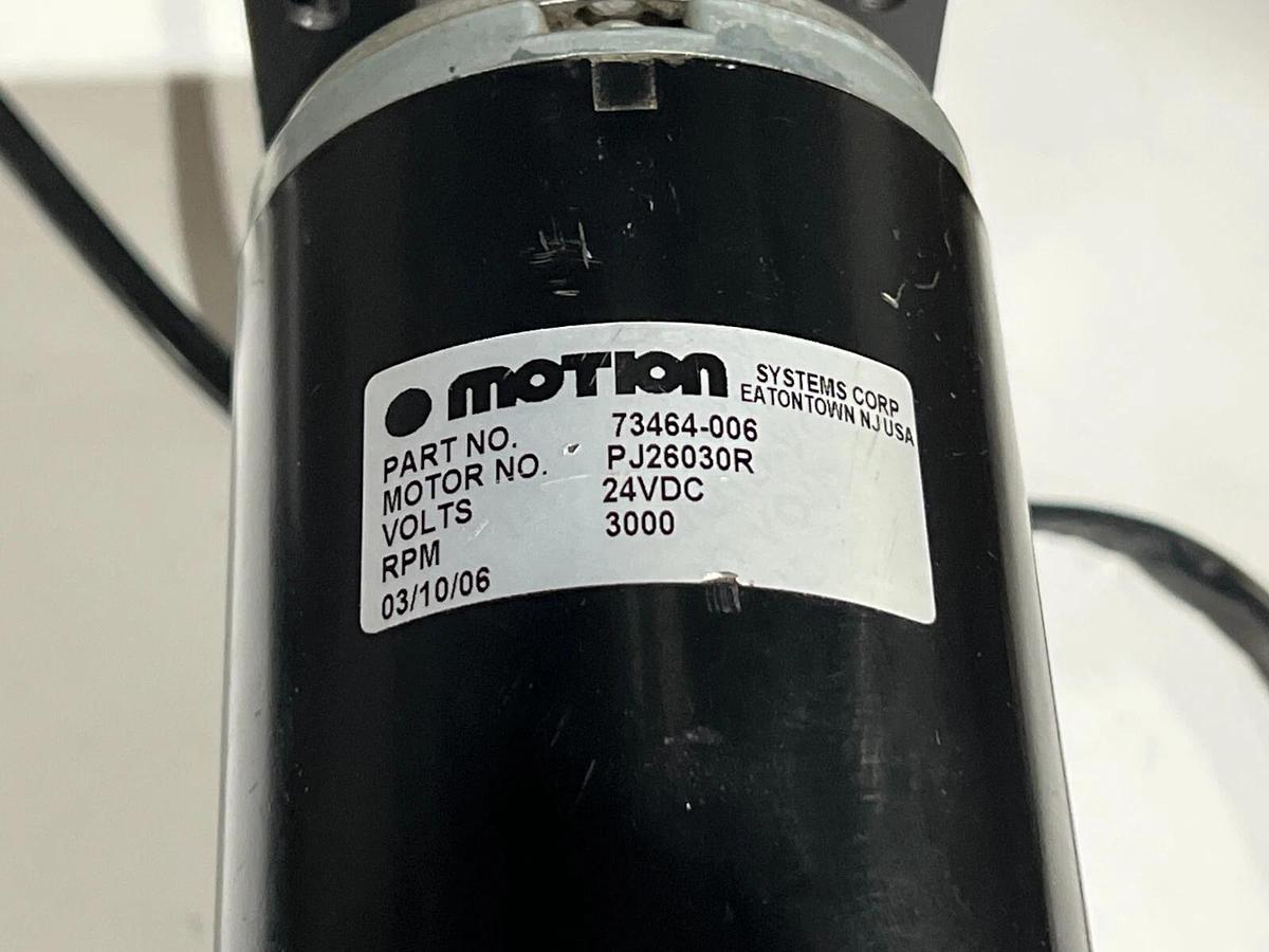 Used Motion Systems Corp. Motor PJ26030R 24 VDC 3000 RPM P/N 73464-006 for Wheelchair