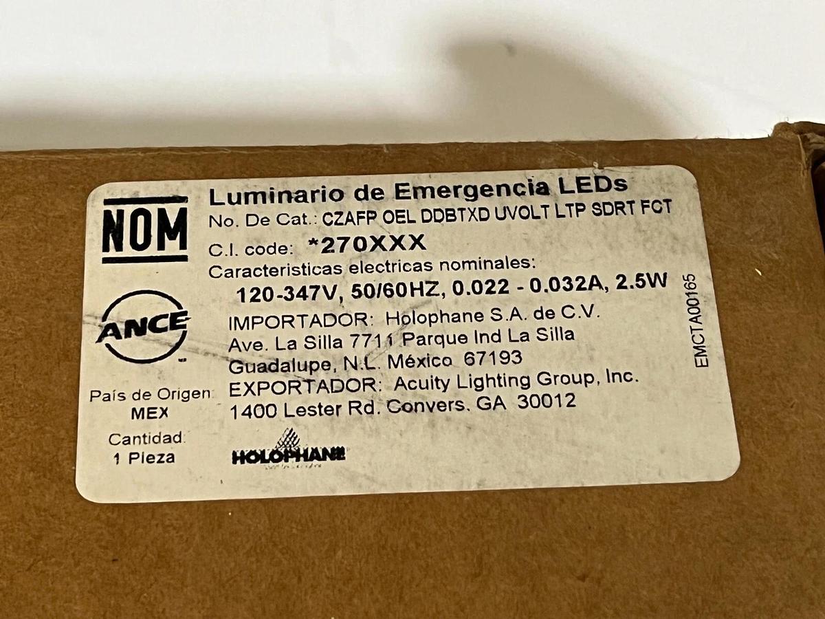 Holophane Cortez CZAFP OEL DDBTXD UVOLT LTP SDRT FCT Die-Cast Emergency Light