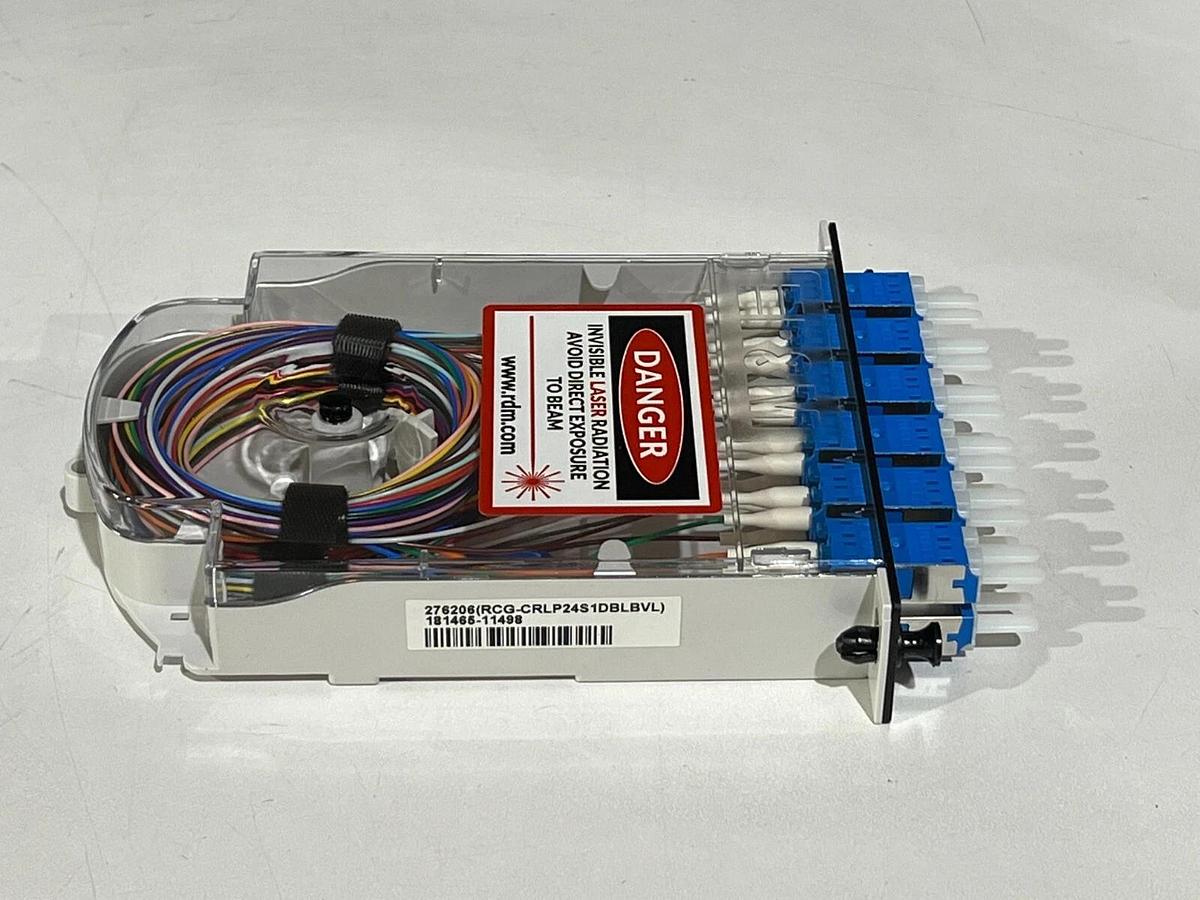 Used R&M Splice Cartridge 24 Fiber LCU SM EZ Strip - P/N 276206 RCG-CRLP24S1DBLBVL