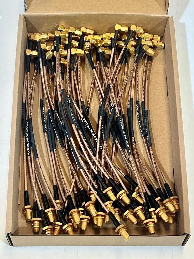 44 Pieces 9" RG316 Coax Cable SMA Male Right Angle to SMA Female 350043066509/A