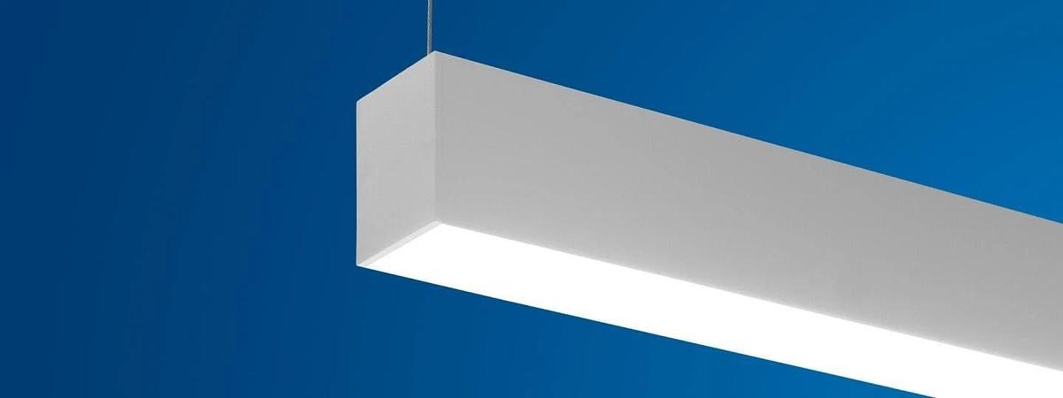 Used Finelite HP-4 - 10 Foot LED Direct Pendant Luminaire 4" Aperture 90CRI 3500K