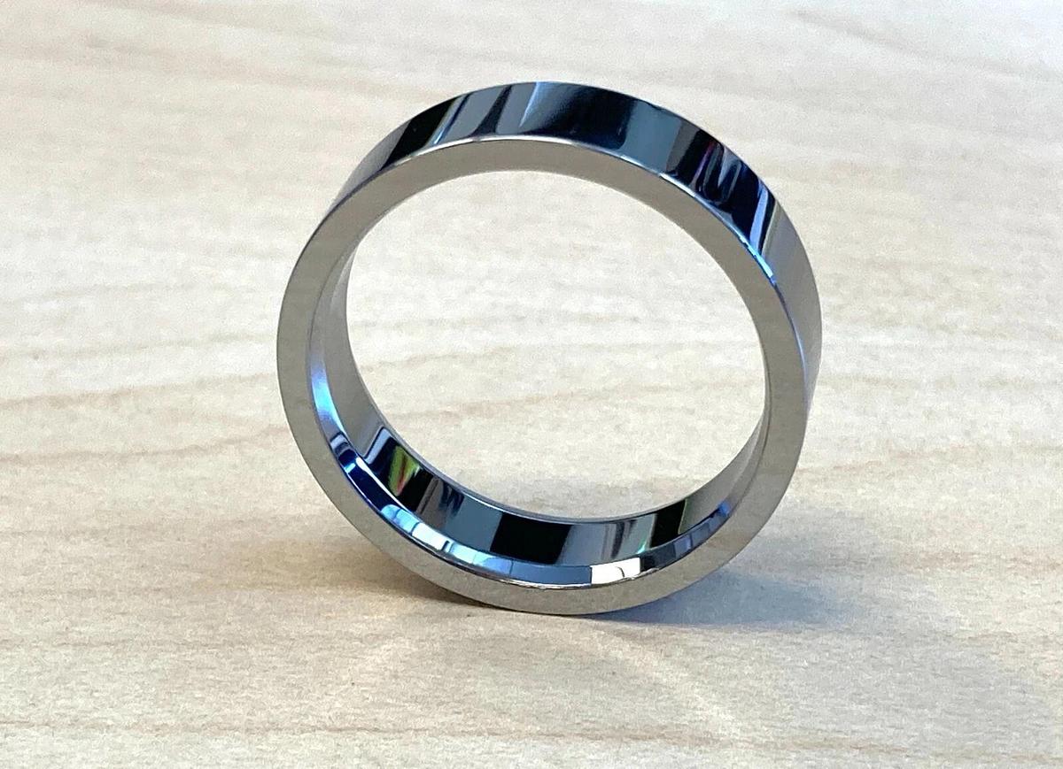Men's Tungsten Ring - Size 13 - 7mm Wide Polished Flat Band Style - US Seller