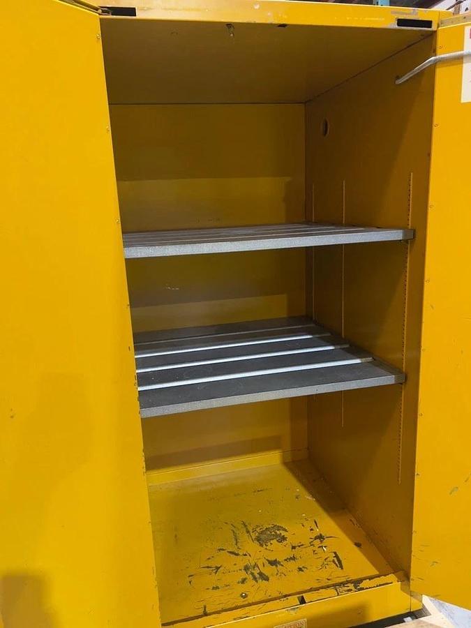 Used Justrite Model # 25995 60 Gal Flammable Liquid Storage Cabinet