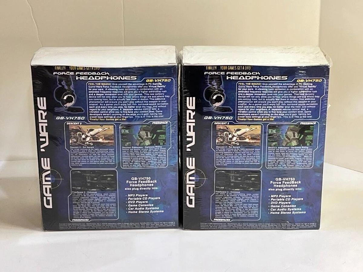 Used Retro PC Gaming Lot GB-VH750 Force Feedback Headphones, Rainbox Six, Ghost Recon