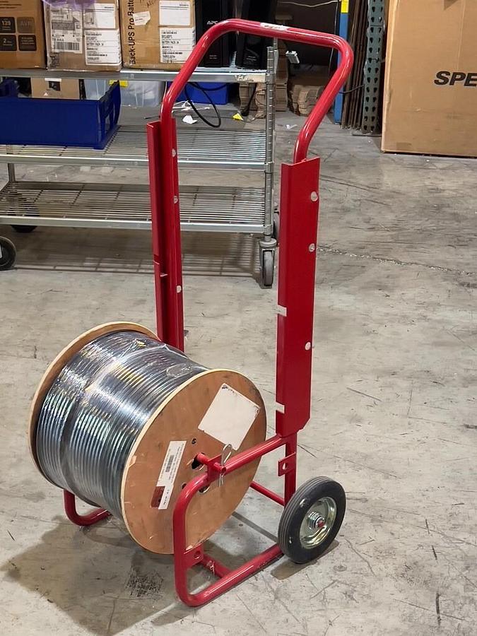 Gardner Bender WSP-144 Deluxe Spool Cart + 1000 FT Spool RG11 Coax 80-110-520 BK
