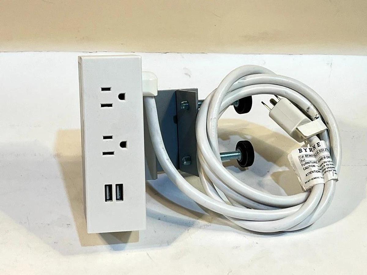Used Byrne - Dean: Edge Mount Power Unit w/ 2X USB-A Sockets & 2X of 120V AC Sockets
