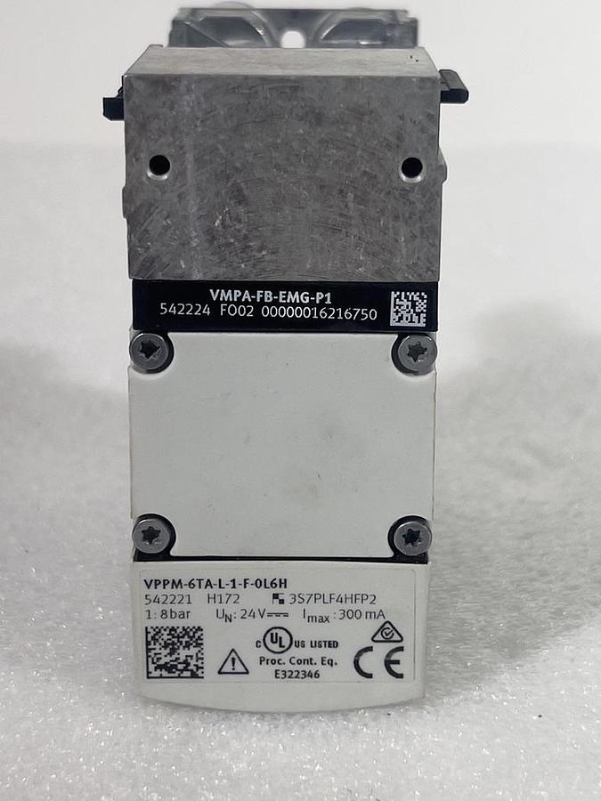 Used Festo Model VPPM-6TA-L-1-F-0L6H P/N 542221 Proportional Pressure Control Valve