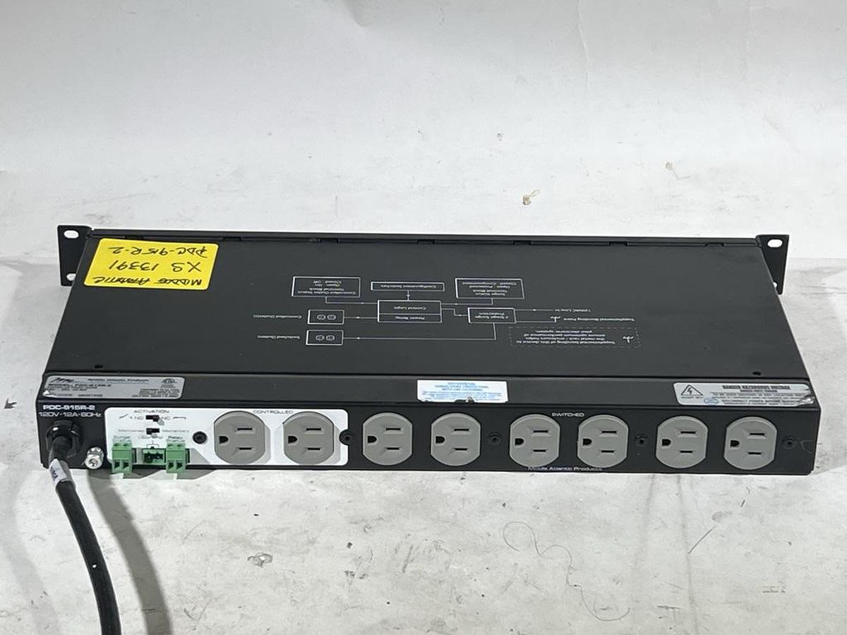 Used APC Model AP7902 2U Rack PDU, Switched, 30A, 120V, with 16x 5-20 Outlets