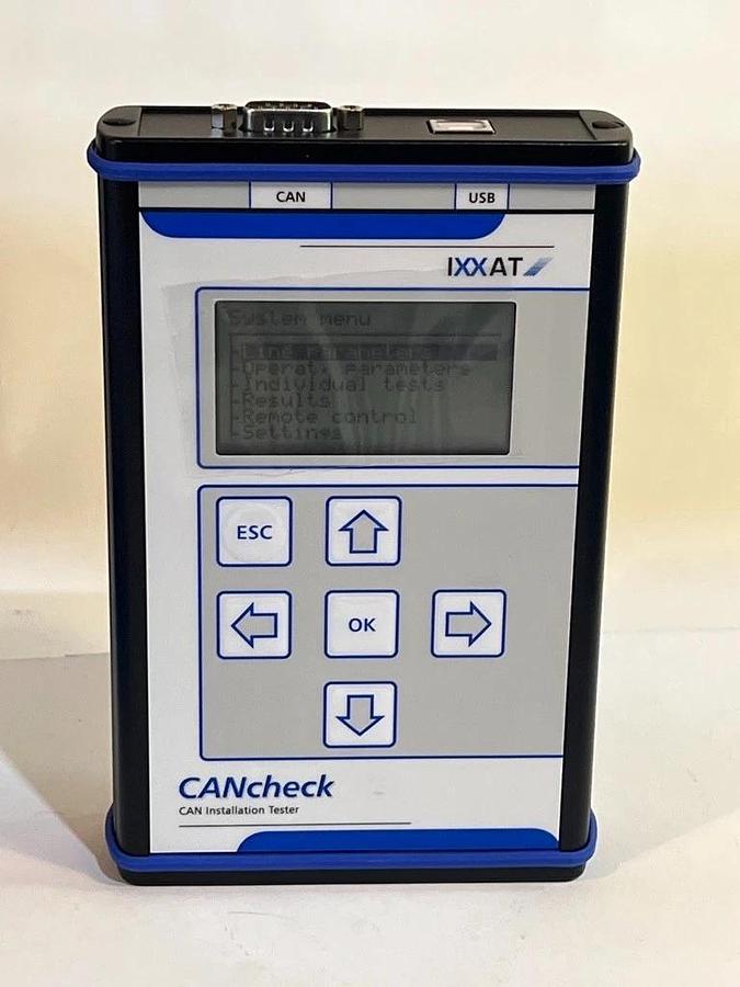 HMS Networks IXXAT CANcheck V1.4 P/N 1.01.0097.00000 w/ Manual, Cables, & Case