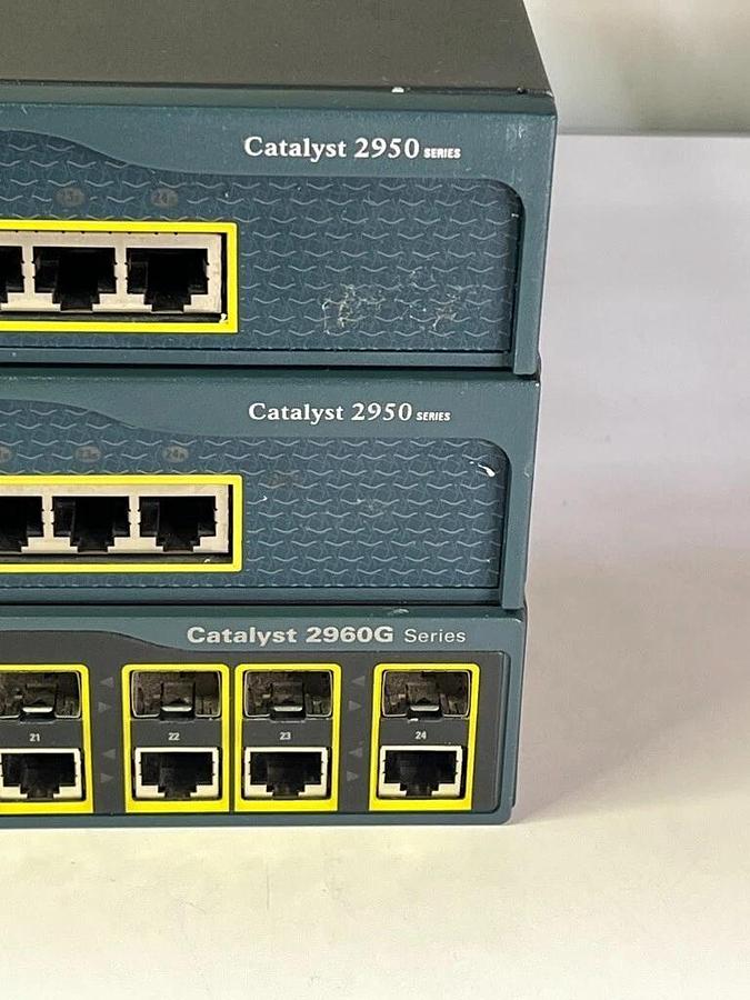 Used Lot of Cisco Switches 2 Each Catalyst 2950 Series & 1 Each Catalyst 2960G Series
