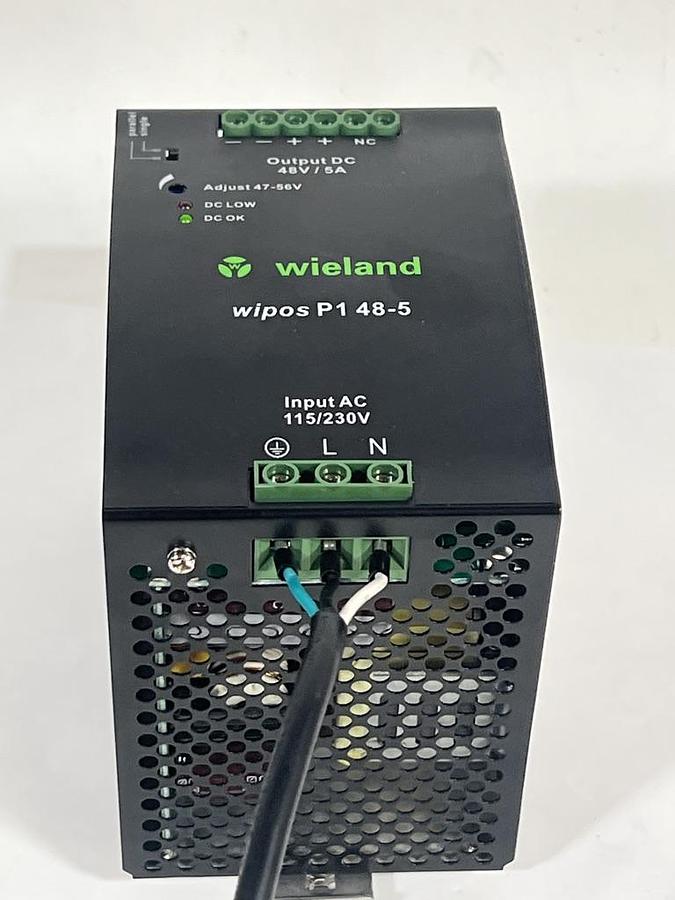 Used Wieland Electric wipos P1 48-5 DIN Rail Power Supply 81.000.6134.0 48V 5A