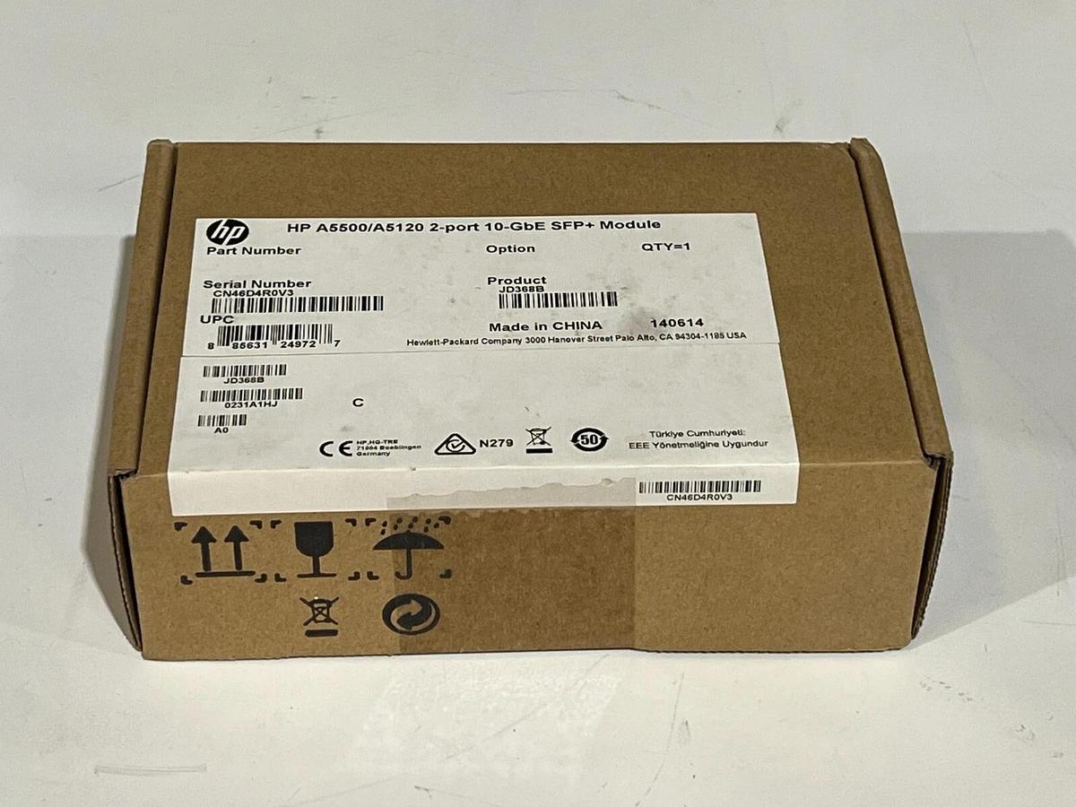 Used Hewlett-Packard Enterprise HP A5500/A5120 2-Port 10-GbE SFP+ Module P/N: JD368B