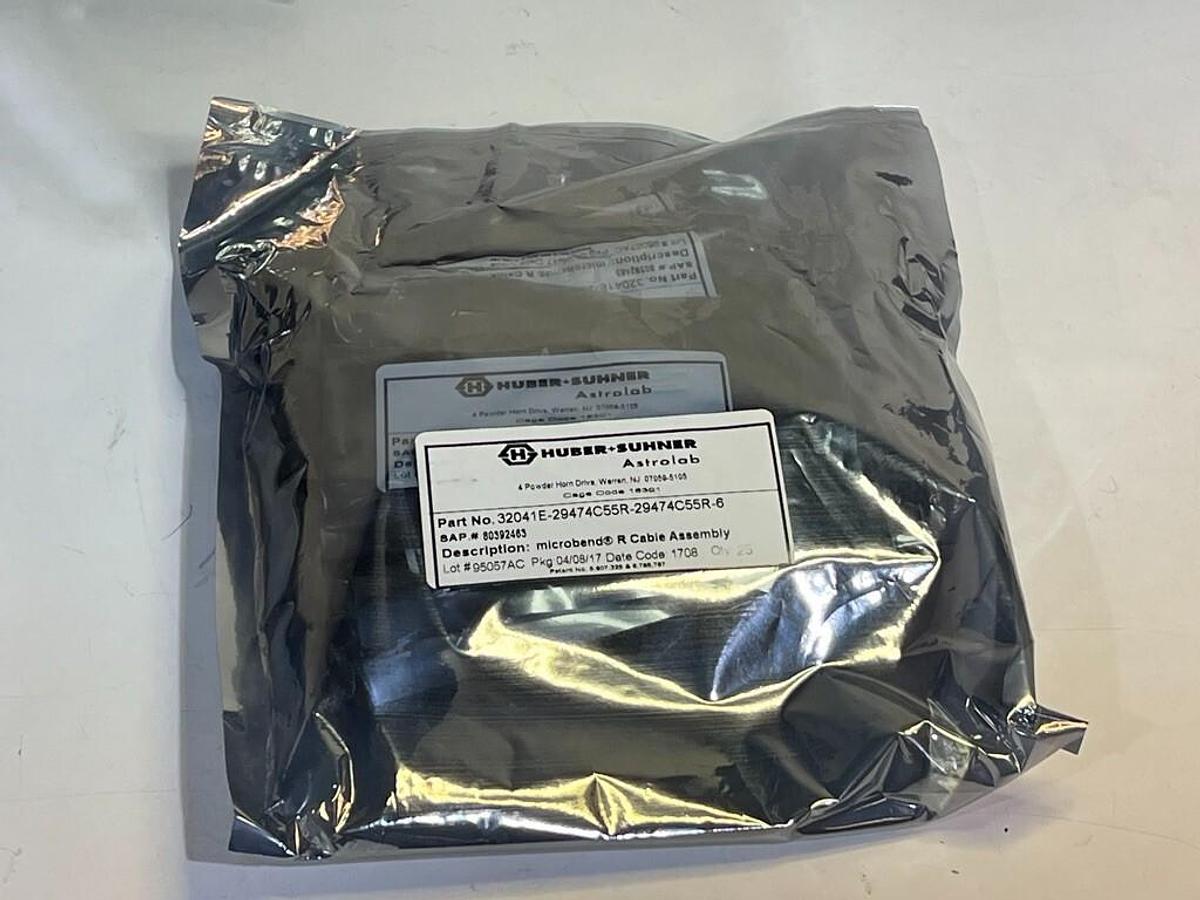 Used 25 PCS Huber+Suhner Astrolab Microbend-R RF Cable 32041E-29474C55R-29474C55R-6