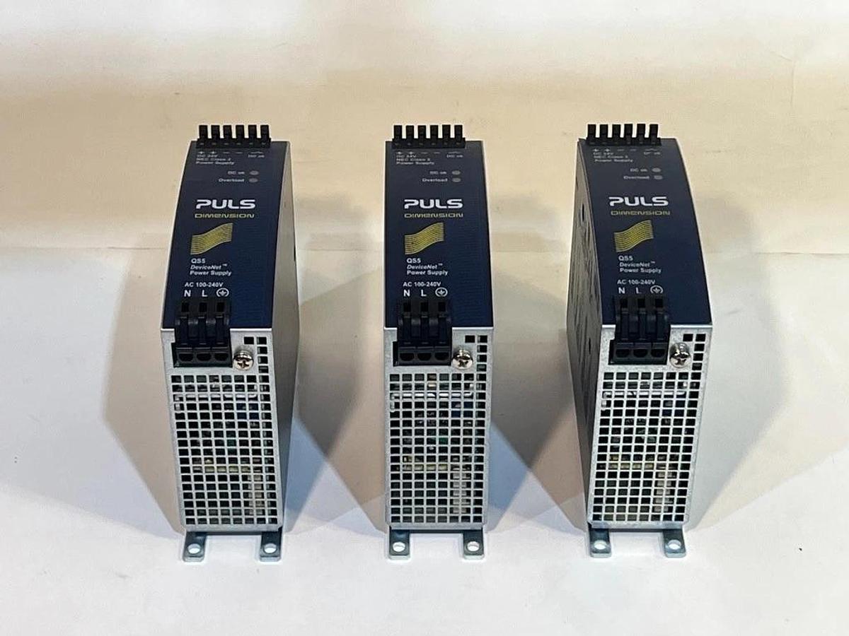 Used Lot of 3 PULS Dimension QS5.DNET DeviceNet 24V 3.8A 92W Power Supply