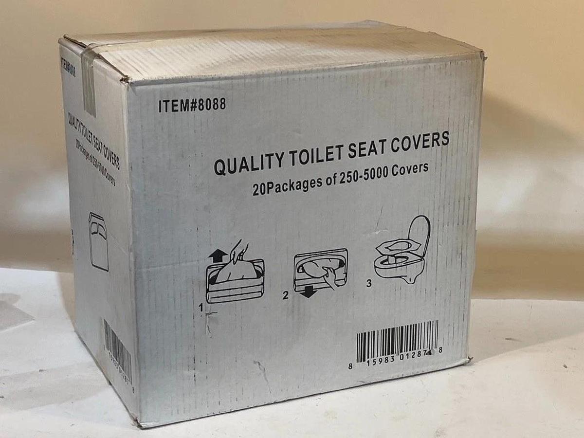 Vital International Solutions Item #8088 Toilet Seat Covers Box of 5000 (20x250)