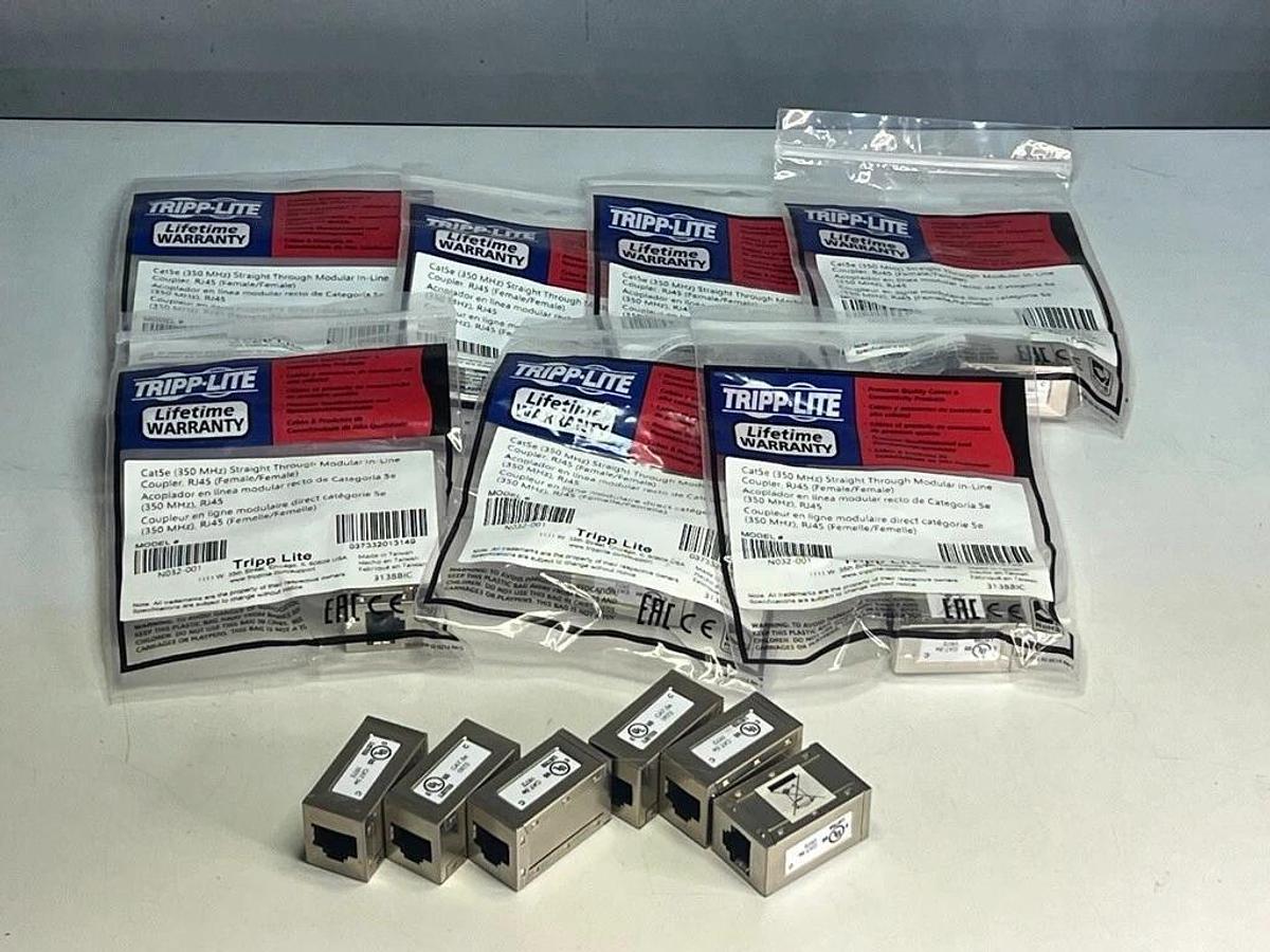 Lot of 13: Tripp Lite N032-001 Cat5e Inline Shielded Compact Coupler RJ45 F/F