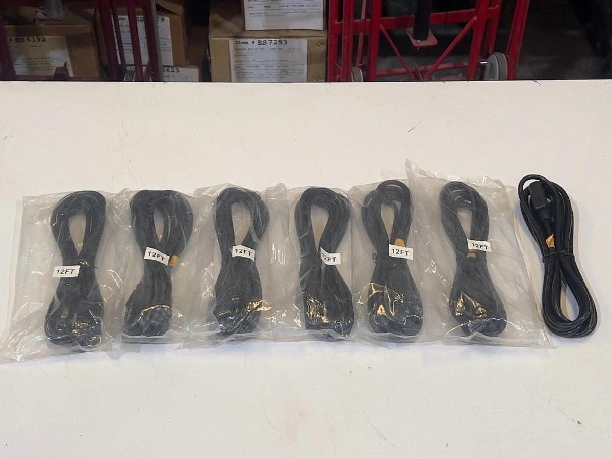 Lot of 88 Pieces:  Computer AC Power / Line Cords - NEMA 5-15P to C13 IEC 60320