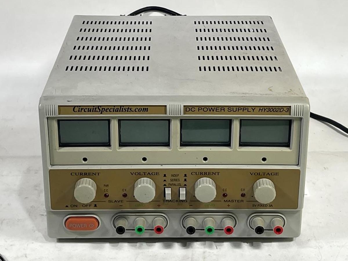 Used Circuit Specialists HY3002D-3 Triple Output DC Power Supply 30V 2A
