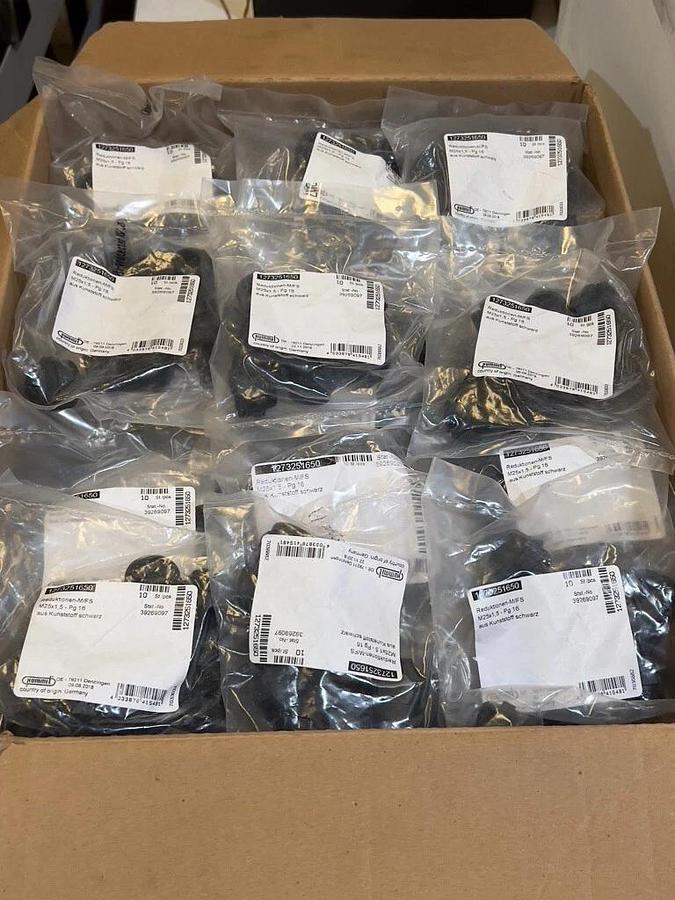 Used 900 Pieces Hummel 1273251650 Reducer R-M-PA Metric M25x1.5 to PG16 Strain Relief