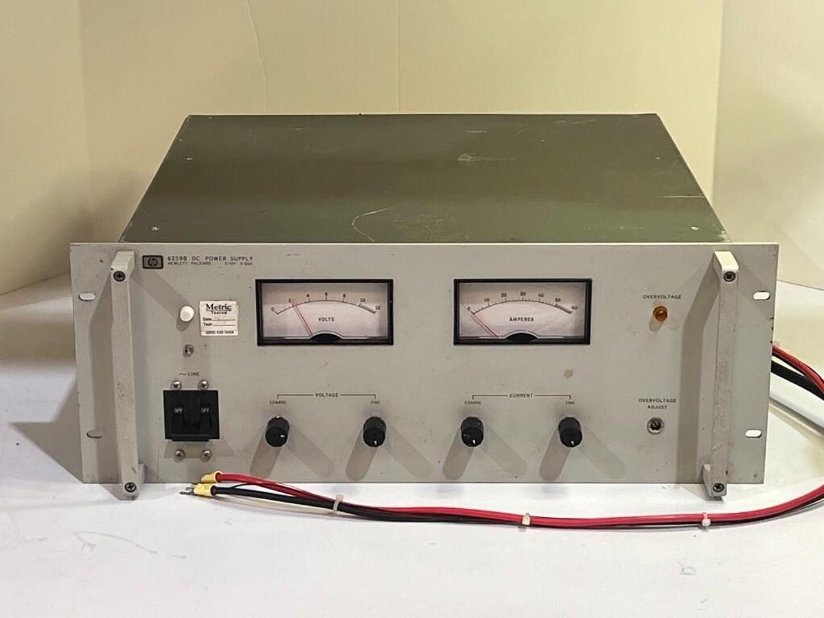 Used Hewlett Packard HP Model 6259B 0-10 V 0-50 A Adjustable DC Power Supply