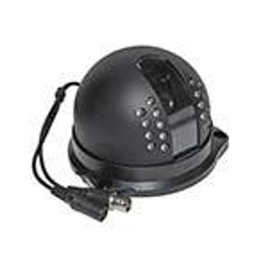 Used Dome Color camera NTSC System; I/P: 12VDC, Lens 3.6mm, 18 x 5mm IR LEDs, Effective pixels: 510(H) x 492(V) 115mm x 82mm, Color: Black ES7370
