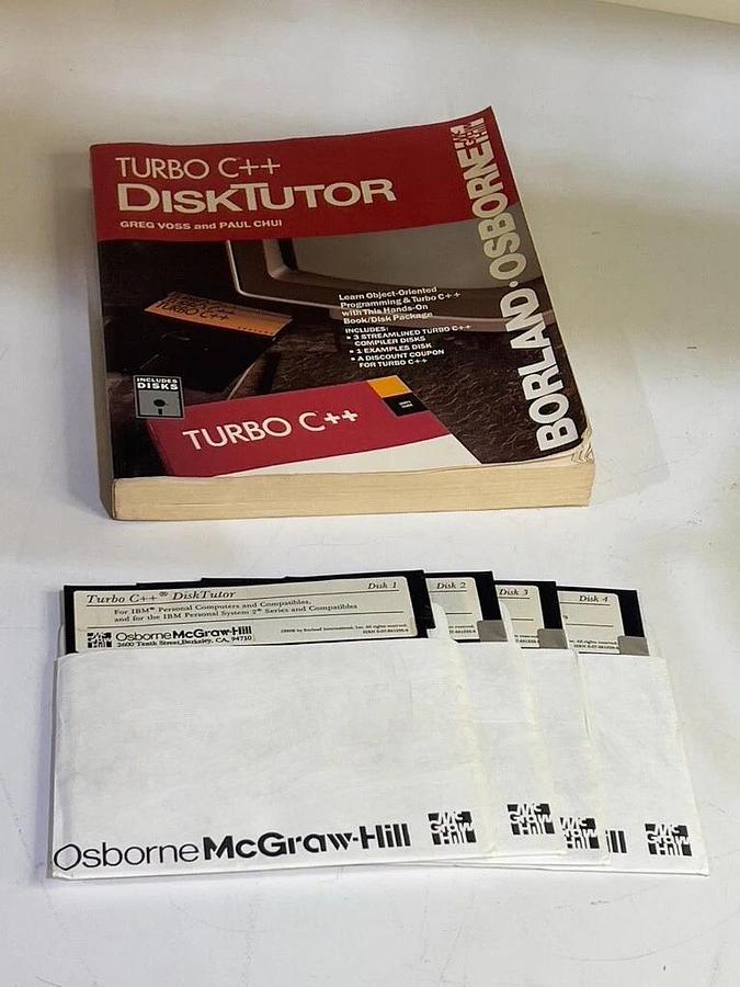 Used Lot of Vintage Borland Software and Manuals Turbo C++, Turbo Pascal, Paradox