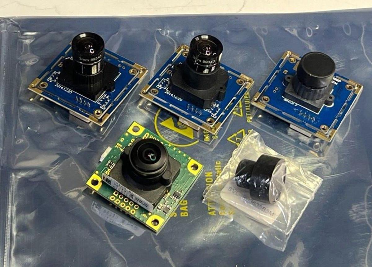 Used Board Level USB Camera Module Lot: 1 Each Edmund Optics, 3 Each ELP, and Lenses
