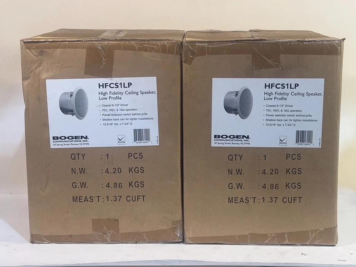 Lot of 2 Pieces: Bogen HFCS1LP 6.5" 75W Passive Ceiling Speaker (Off-White)