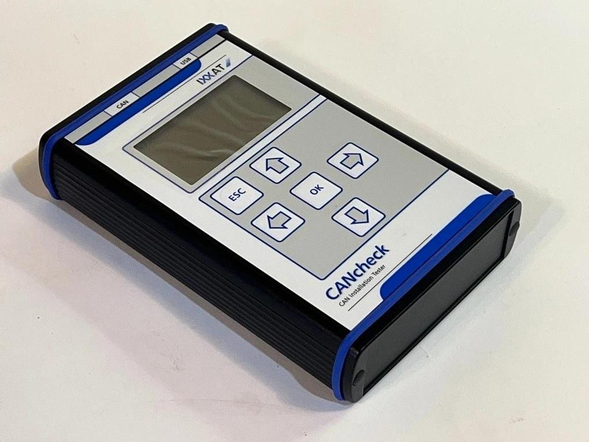 HMS Networks IXXAT CANcheck V1.4 P/N 1.01.0097.00000 w/ Manual, Cables, & Case