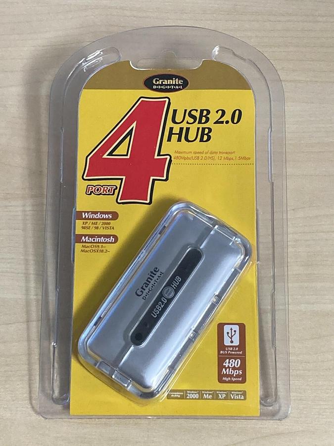 Used BOX OF 30 - Granite Digital 4-Port USB 2.0 Hub with USB A to Mini B Cable 1156
