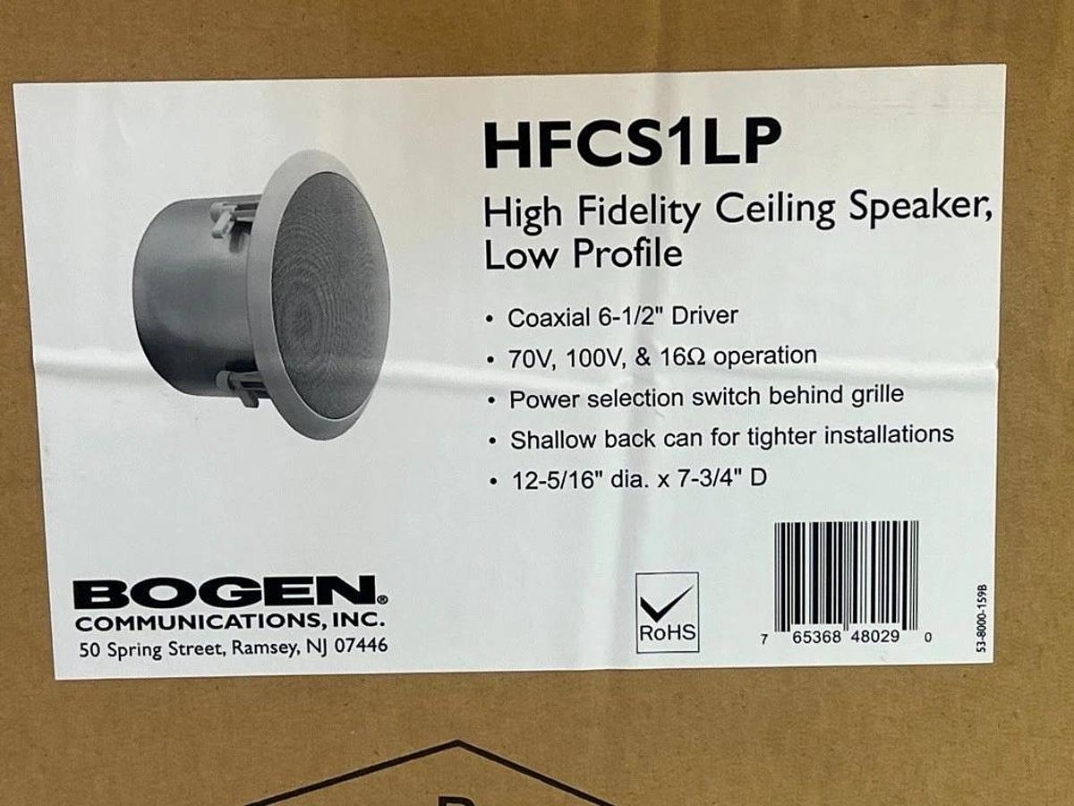 Lot of 2 Pieces: Bogen HFCS1LP 6.5" 75W Passive Ceiling Speaker (Off-White)