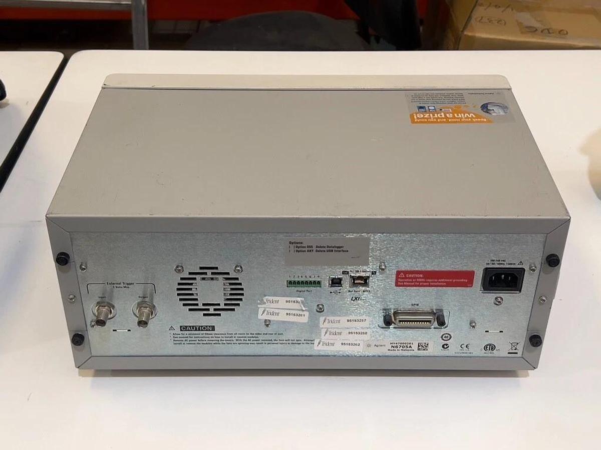 Used Agilent N6705A DC Power Analyzer with 3 Each N6731B DC Power Modules Installed
