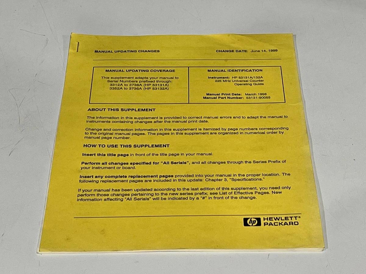 Used Lot of 14 Vintage HP Instruction / User Manuals Hewlett-Packard Agilent Keysight