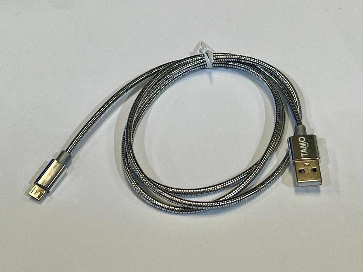 Used LOT OF 250 Pieces - Steel Forever 3ft Micro USB Cable - Metal Wrapped Silver 3'