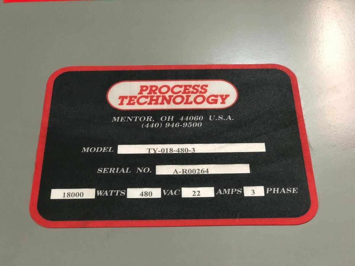Used Process Technology TY-018-480-3 Tytan Water Heater, 18000 Watt 480V 22A 3-Phase