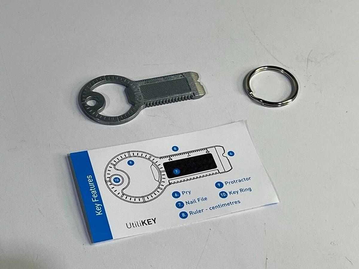 Used Lot of 100 UtiliKEY Multipurpose 10-in-1 Tool Keychains Commvault Branded Promo