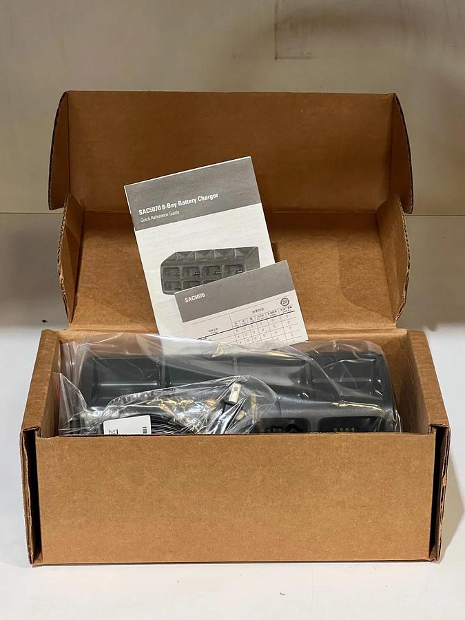 Used Symbol (Made by Zebra) SAC5070-800CR 8-Slot Battery Charger / Charge Cradle Kit