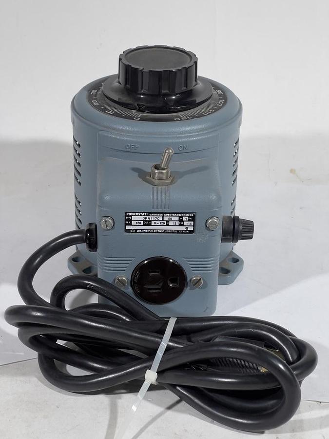 Used Warner Electric 3PN117C Powerstat Variable Autotransformer 0-120V 12A - Variac